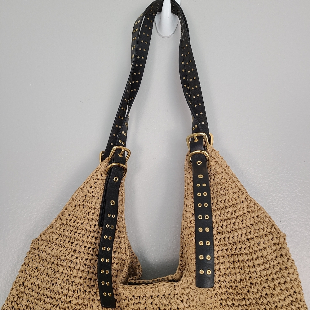 Madewell The Straw Slouch Tote in Natural Multi Tropical Vacation Beach Travel - Picture 6 of 14
